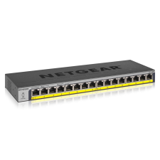 Netgear GS116PP-100EUS POE Gigabit Switch Fekete hub és switch