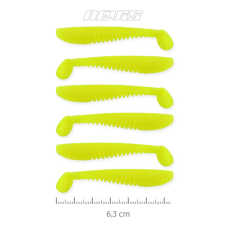 Nevis Impulse Shad 6.3cm 6db/cs Citromsárga horgászkiegészítő