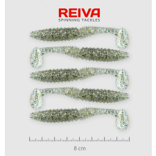 Nevis REIVA Zander Power Shad 8cm 5db/csomag /Ezüst-Flitter/ csali