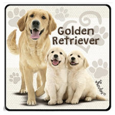 Nevlini Kutyás hűtőmágnes, Golden Retriever ajándéktárgy