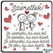 Nevlini Szerelmes hűtőmágnes, Jó szeretni, ha van kit hűtőmágnes