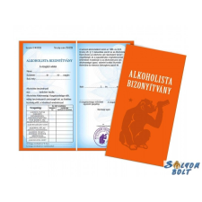 Nevlini Vicces bizonyítvány, Alkoholista ajándéktárgy