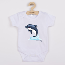 NEW BABY Baba body nyomtatással New Baby Dolphin- rövid ujjú kombidressz, body