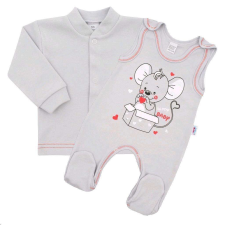 NEW BABY Baba együttes New Baby Mouse szürke 9-12 hó (80 cm) gyerek ruha szett