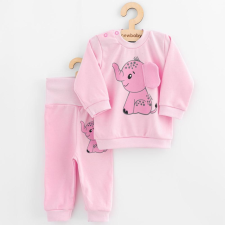 NEW BABY Baba együttes póló és szabadidő nadrág New Baby Happy Elephant pink babaruha szett