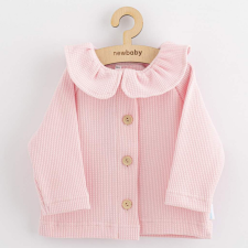 NEW BABY Baba kabátka gombokkal New Baby Luxury clothing Laura rózsaszín babakabát, overál, bundazsák