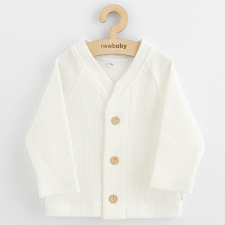 NEW BABY Baba kabátka gombokkal New Baby Luxury clothing Oliver fehér babakabát, overál, bundazsák