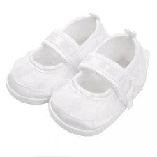 NEW BABY Baba kislányos cipő New Baby szatén fehér 6-12 h gyerek cipő