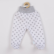 NEW BABY Baba lábfejes nadrág New Baby Classic II szürke csillagokkal babanadrág