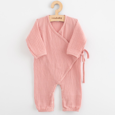 NEW BABY Baba muszlin kezeslábas New Baby pink rugdalózó