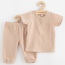 NEW BABY Baba muszlin szett póló és nadrág New Baby beige gyerek ruha szett