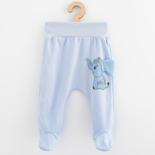 NEW BABY Baba pamut lábfejes nadrág New Baby Happy Elephant blue babanadrág