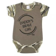 NEW BABY Baba rövid ujjú body New Baby Army girl kombidressz, body
