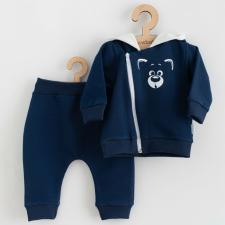 NEW BABY Baba szabadidő nadrág és pulóver New Baby Animals Bear kék babaruha szett