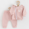 NEW BABY Baba szabadidő nadrág és pulóver New Baby Animals Bear régi rózsaszín színű