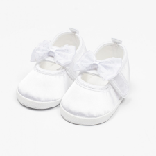 NEW BABY Baba szatén balettcipők New Baby fehér 12-18 h gyerek cipő