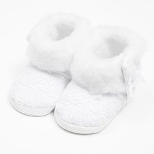 NEW BABY Baba téli csipke csizma New Baby 3-6 h fehér gyerek cipő
