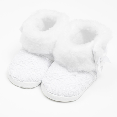 NEW BABY Baba téli csipke csizma New Baby 6-12 h fehér