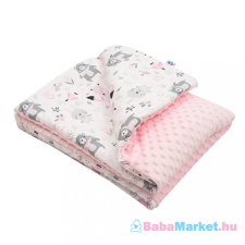NEW BABY Babatakaró - Minky New Baby Maci rózsaszín 80x102 cm babaágynemű, babapléd