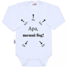 NEW BABY Body nyomtatással New Baby Apa, menni fog! kombidressz, body