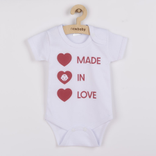 NEW BABY Body nyomtatással New Baby MADE IN LOVE kombidressz, body