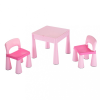 NEW BABY Gyerek szett NEW BABY - asztalka két székkel rózsaszín