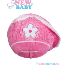 NEW BABY kötött sapka babáknak - New Baby sötét rózsaszín 104 (3-4 éves) babasapka, sál