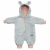 NEW BABY Luxus baba téli kezeslábas New Baby Teddy bear szürke rózsaszín
