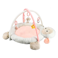 NEW BABY luxus plüss Játszószőnyeg játékhíddal - Bari #rózsaszín-fehér játszószőnyeg