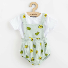 NEW BABY Muslin babakészlet Rövidnadrág és Póló New Baby Avocado gyerek ruha szett