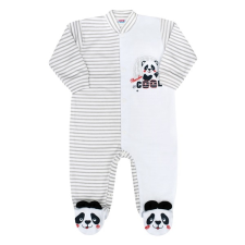 NEW BABY | New Baby Panda | Baba kezeslábas New Baby Panda | Szürke | 62 (3-6 h) babakabát, overál, bundazsák