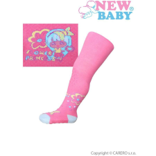 NEW BABY Pamut harisnyanadrág New Baby 3xABS rózsaszín flower princess harisnya, combfix