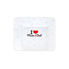 NEW BABY Pelenkázólap puha New Baby I love Mum and Dad - fehér 85x70cm pelenkázó matrac