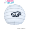 NEW BABY Tavaszi sapka New Baby Autó fehér - világos szürke