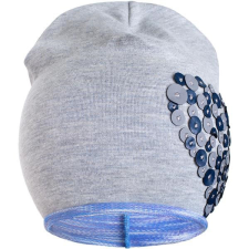 NEW BABY Tavaszi sapka New Baby Szívecske szürke - lila babasapka, sál
