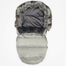 NEW BABY Téli lábzsák New Baby Lux Fleece szürke babakabát, overál, bundazsák