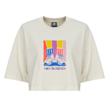 New Balance Rövid ujjú pólók ATHLETICS GRADIENT SHOES T-SHIRT Bézs EU XS női póló