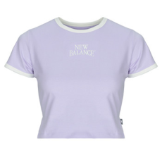 New Balance Rövid ujjú pólók LINEAR HERITAGE RINGER TSHIRT Lila EU S