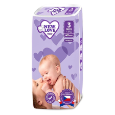 NEW LOVE Gyermek eldobható pelenka New Love Premium comfort 3 MIDI 4-9 kg 48 db pelenka