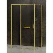 New Trendy Prime Light Gold zuhanykabin 110x100 cm négyszögletes arany fényes/átlátszó üveg K-1107 kád, zuhanykabin