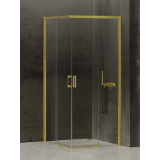 New Trendy Prime Light Gold zuhanykabin 110x90 cm négyszögletes arany fényes/átlátszó üveg D-0422A/D-0419A kád, zuhanykabin