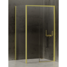 New Trendy Prime Light Gold zuhanykabin 160x70 cm négyszögletes arany fényes/átlátszó üveg K-1460 kád, zuhanykabin