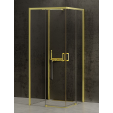 New Trendy Prime Light Gold zuhanykabin 90x80 cm négyszögletes arany fényes/átlátszó üveg K-1547 kád, zuhanykabin