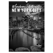  NEW YORK CITY Monochrome Stadtansichten (Wandkalender 2024 DIN A3 hoch), CALVENDO Monatskalender – Melanie Viola naptár, kalendárium