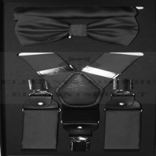  Newsmen nadrágtartó szett - Fekete szatén ajándéktárgy