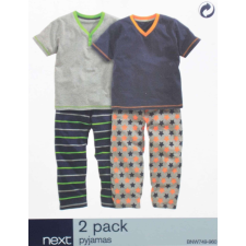 Next pizsama szett/2db színes csillagos csíkos 11 év (146 cm) gyerek hálóing, pizsama