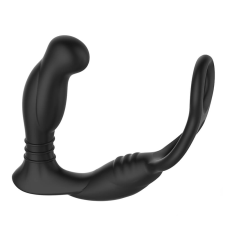 Nexus Simul8 - akkus vibrációs péniszgyűrű anál dildóval (fekete) péniszgyűrű