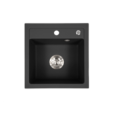  Nia szögletes egy medencés gránit mosogató szifonnal fekete mosogatótálca