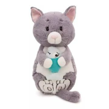NICI : Szürke plüss cica és hal - 40 x 20 cm plüssfigura
