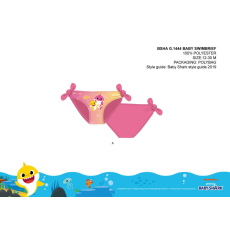 Nickelodeon Baby Shark baba fürdőruha alsó kislányoknak - rózsaszín - 86
